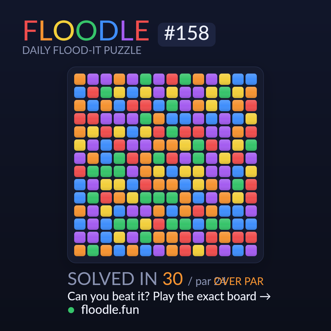 Floodle #158 starting board