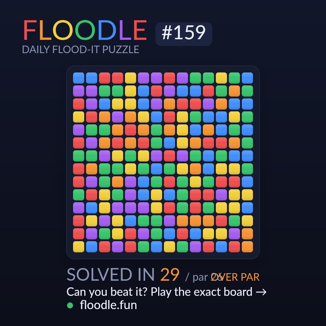Floodle #159 starting board