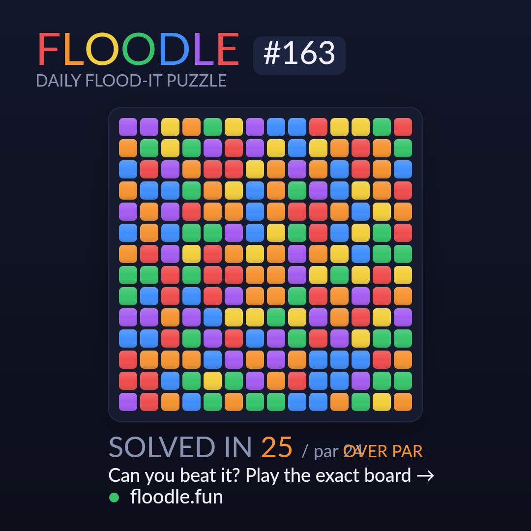 Floodle #163 starting board