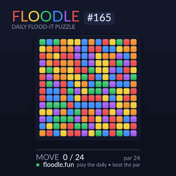 Floodle #165 solve animation