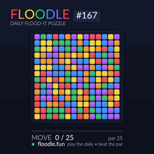 Floodle #167 solve animation