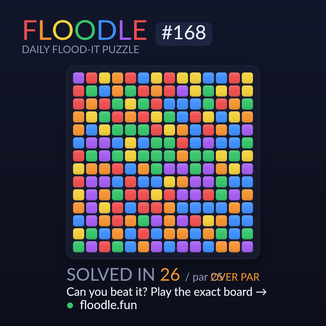 Floodle #168 starting board