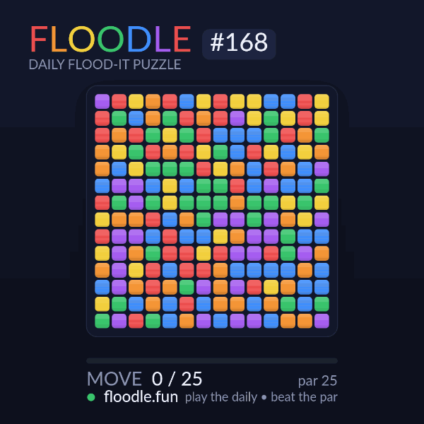 Floodle #168 solve animation
