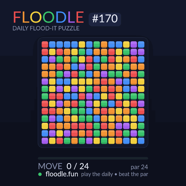 Floodle #170 solve animation