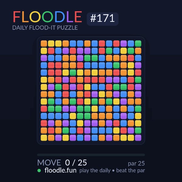Floodle #171 solve animation