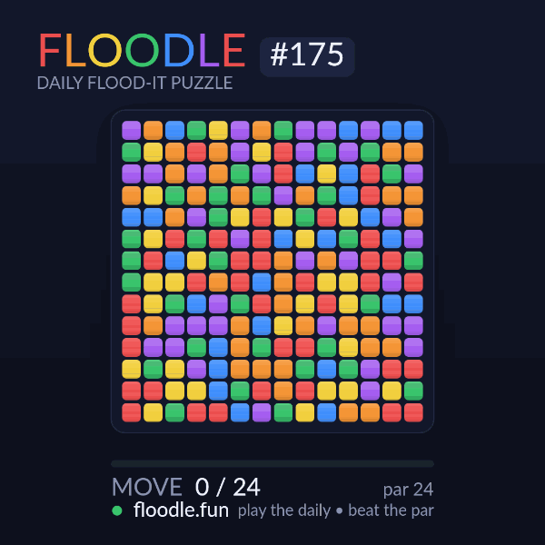 Floodle #175 solve animation