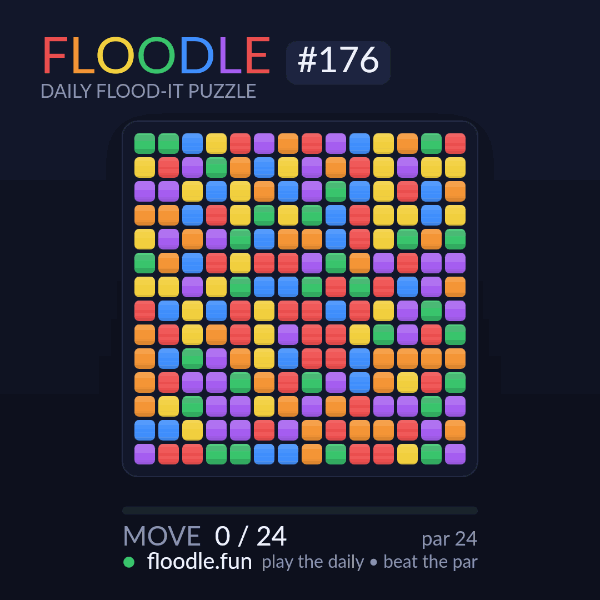 Floodle #176 solve animation