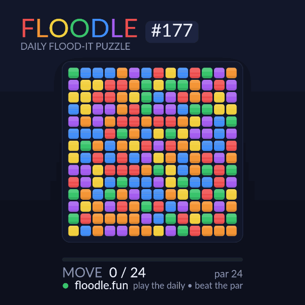 Floodle #177 solve animation
