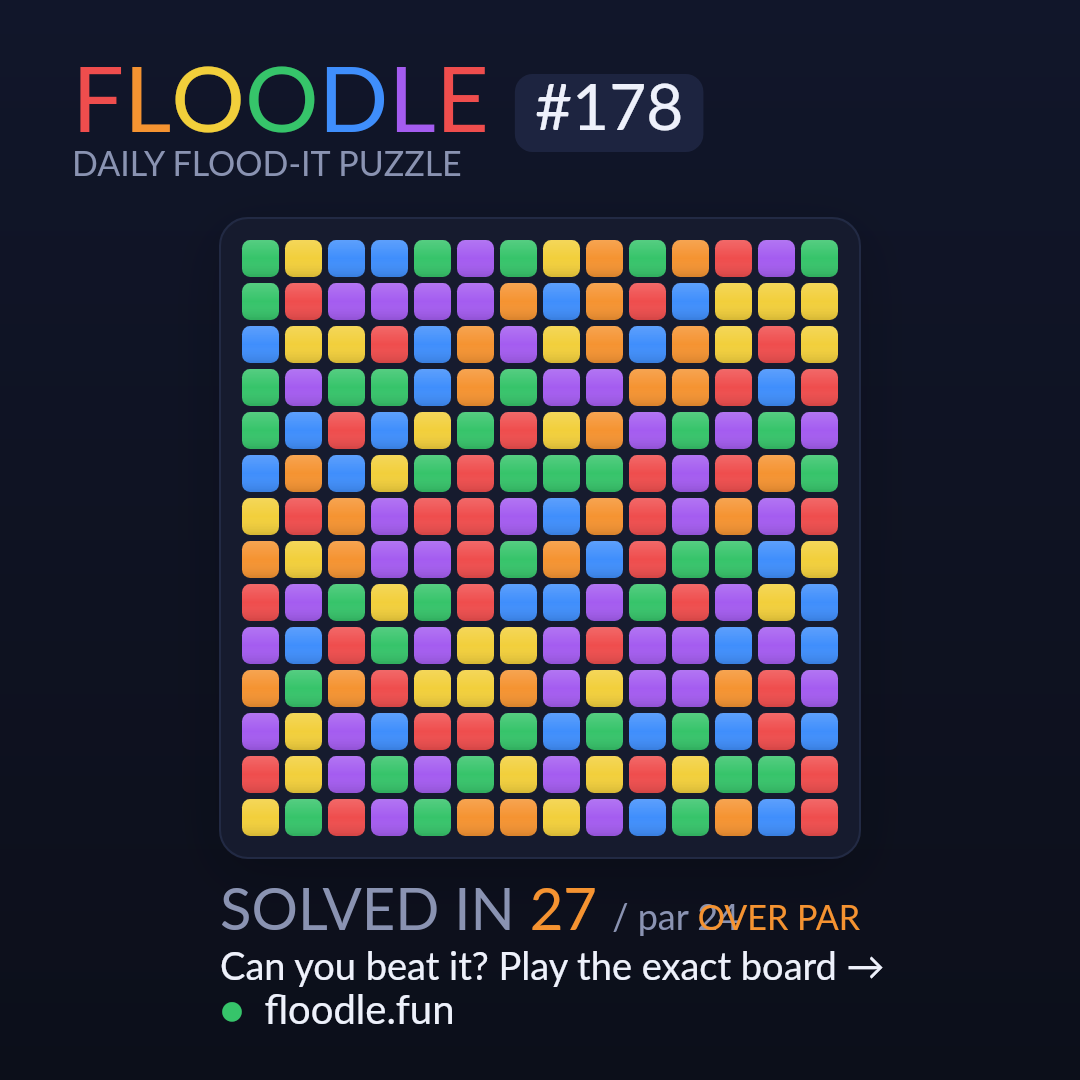 Floodle #178 starting board