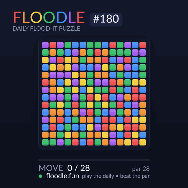 Floodle #180 solve animation