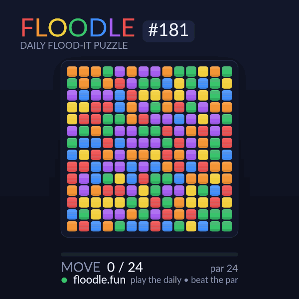 Floodle #181 solve animation