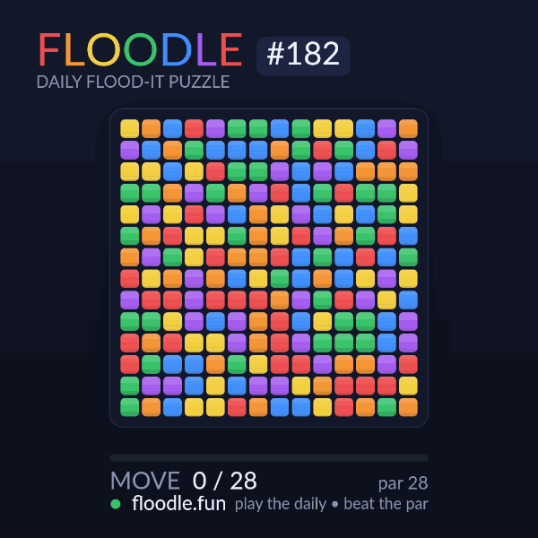 Floodle #182 solve animation