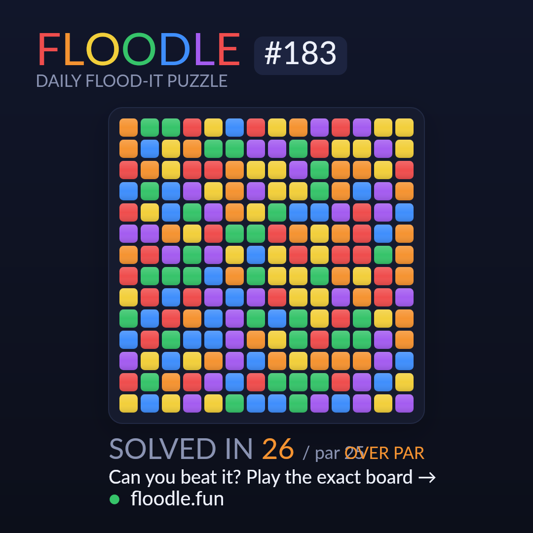 Floodle #183 starting board
