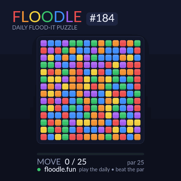 Floodle #184 solve animation