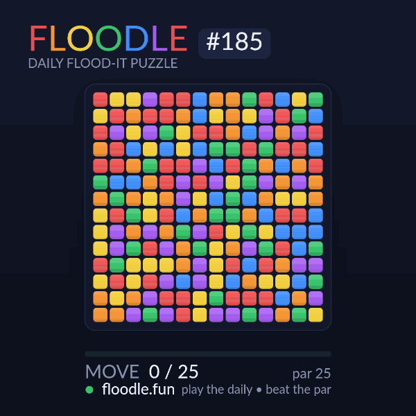 Floodle #185 solve animation