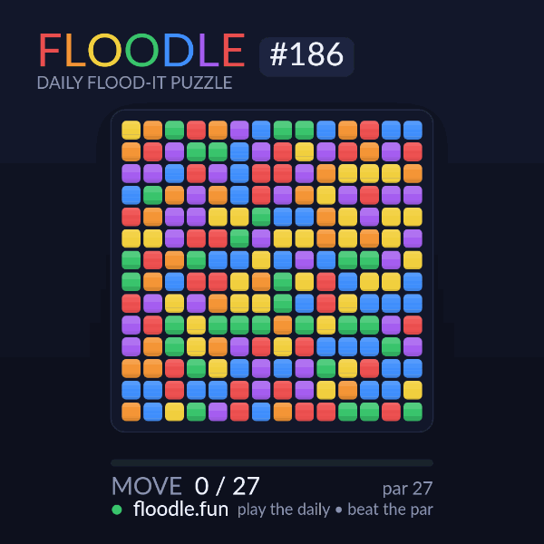 Floodle #186 solve animation