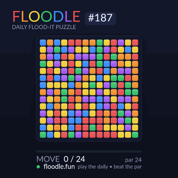 Floodle #187 solve animation