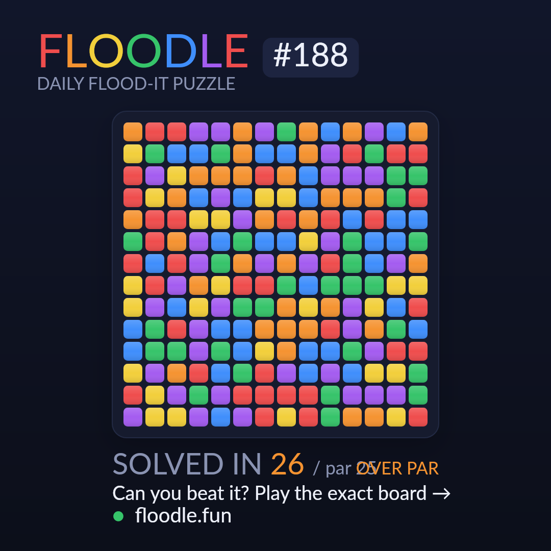 Floodle #188 starting board