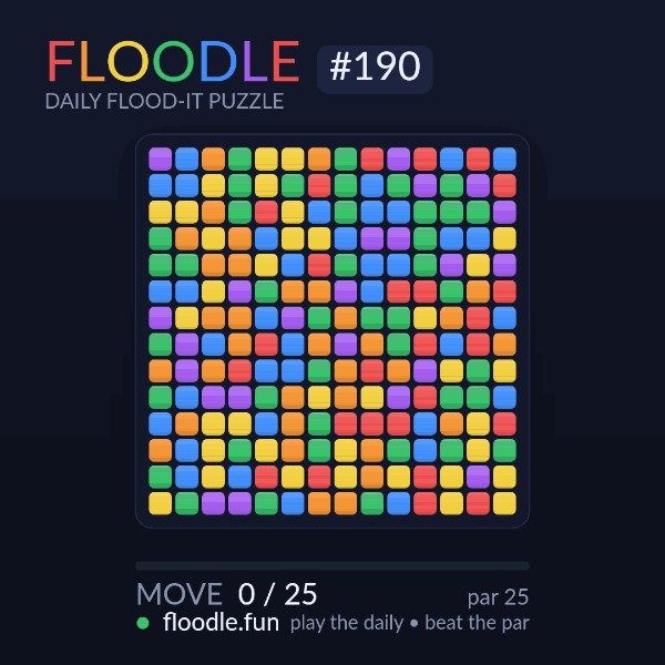 Floodle #190 solve animation