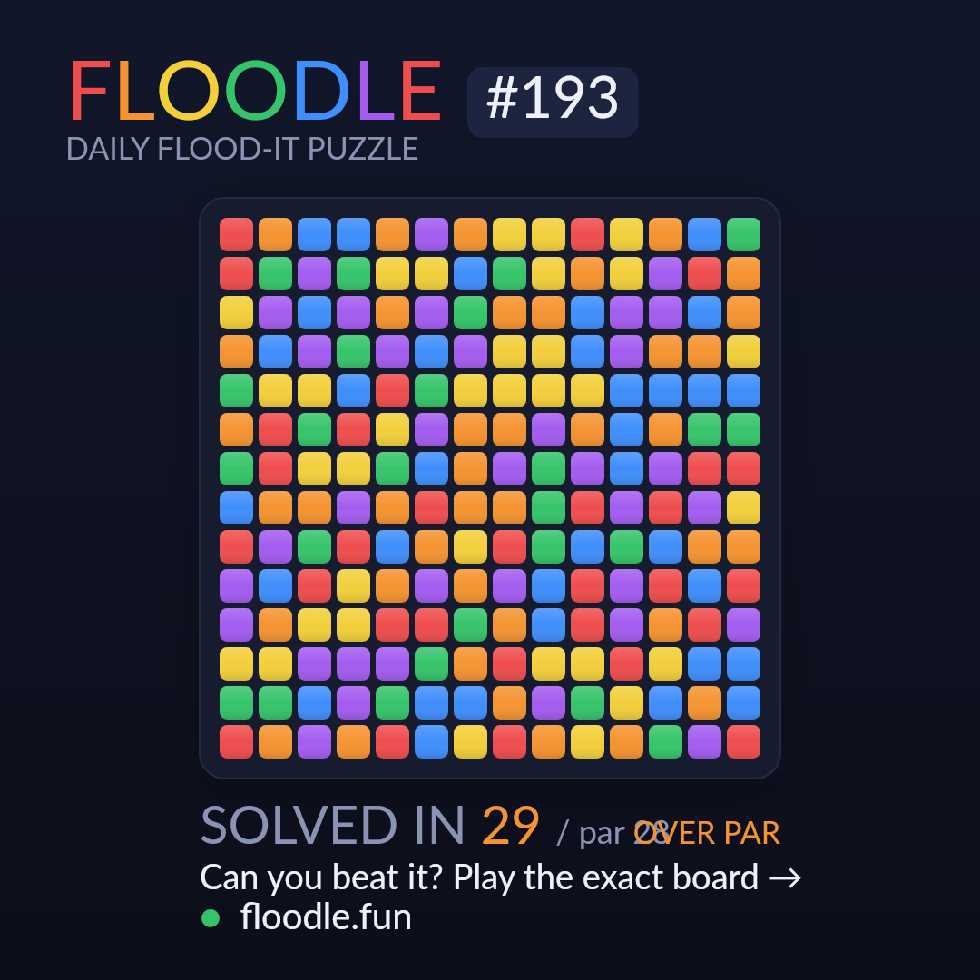 Floodle #193 starting board