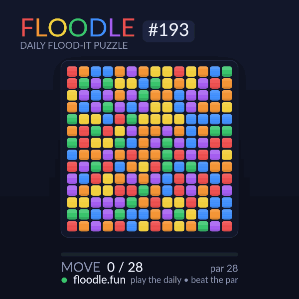 Floodle #193 solve animation
