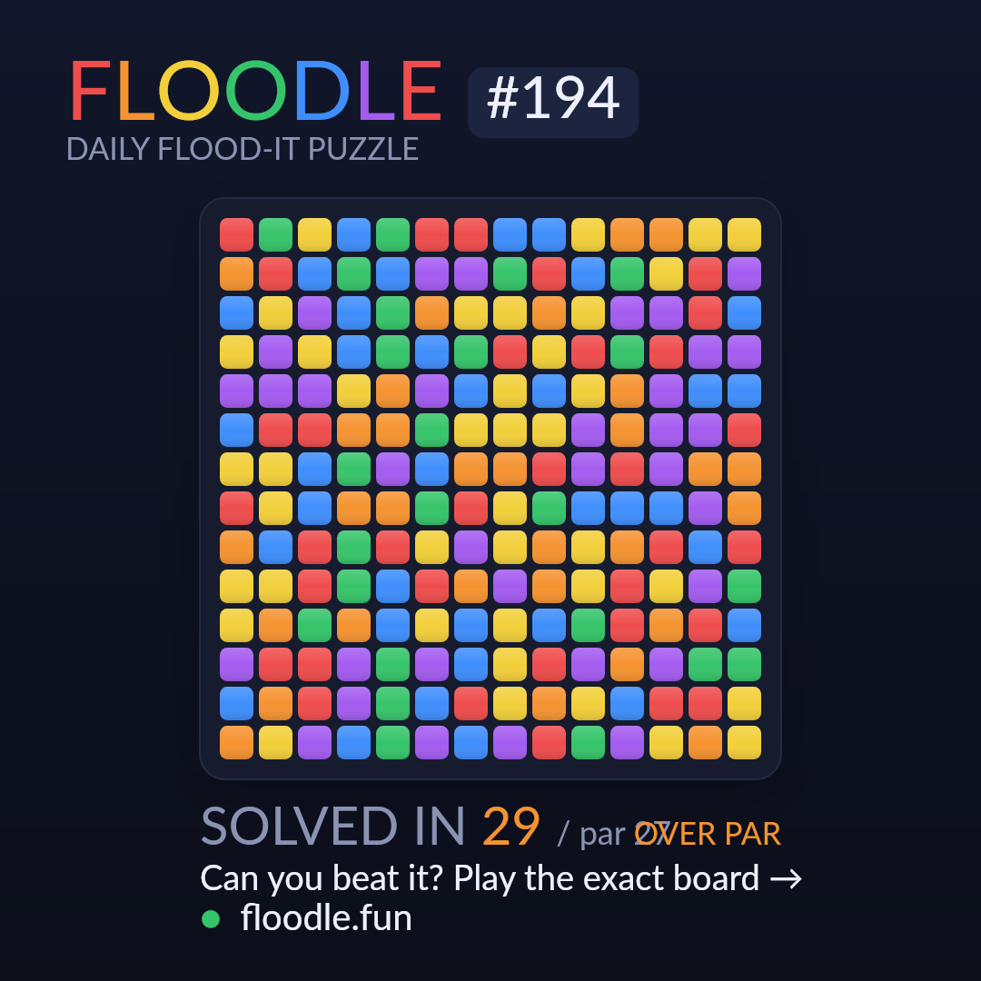 Floodle #194 starting board