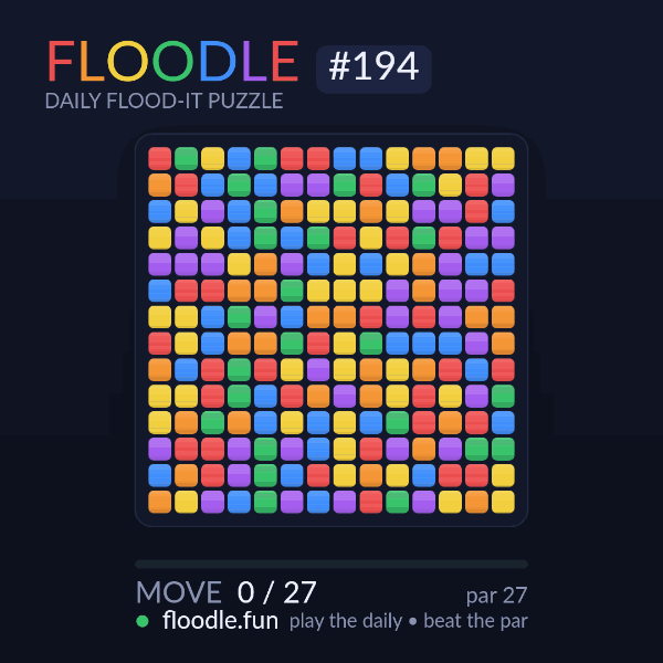 Floodle #194 solve animation
