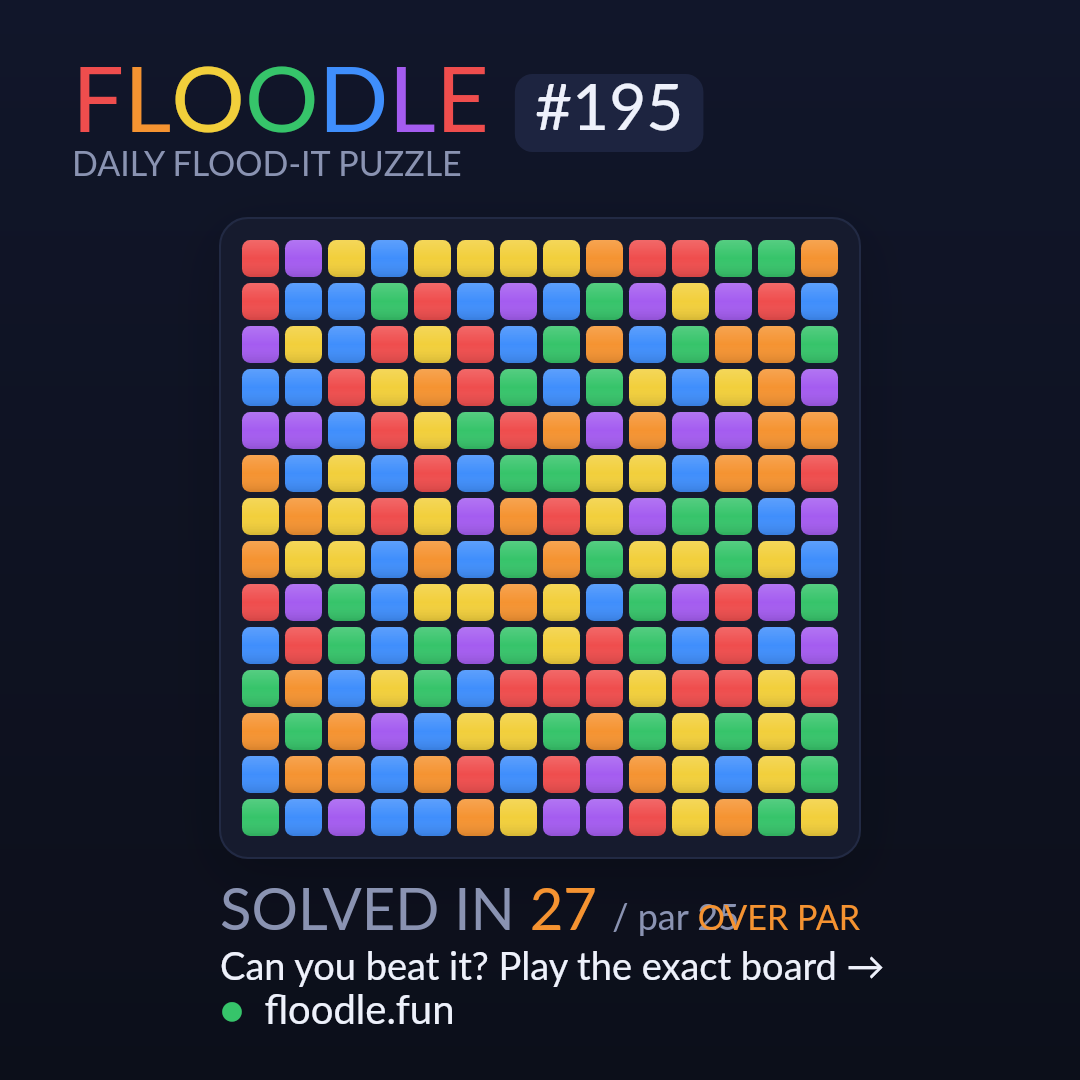 Floodle #195 starting board