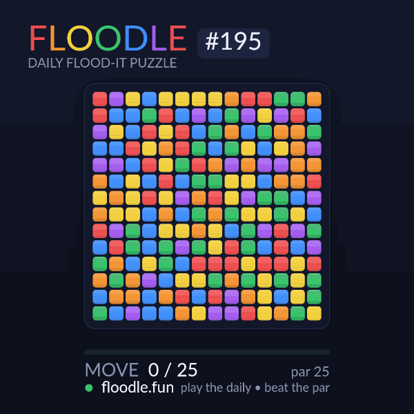 Floodle #195 solve animation