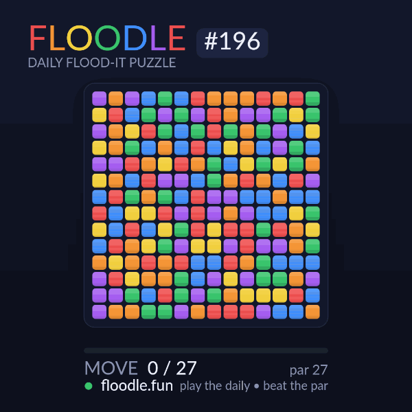 Floodle #196 solve animation