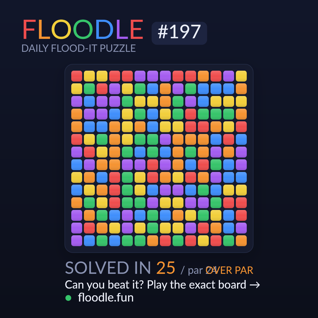 Floodle #197 starting board