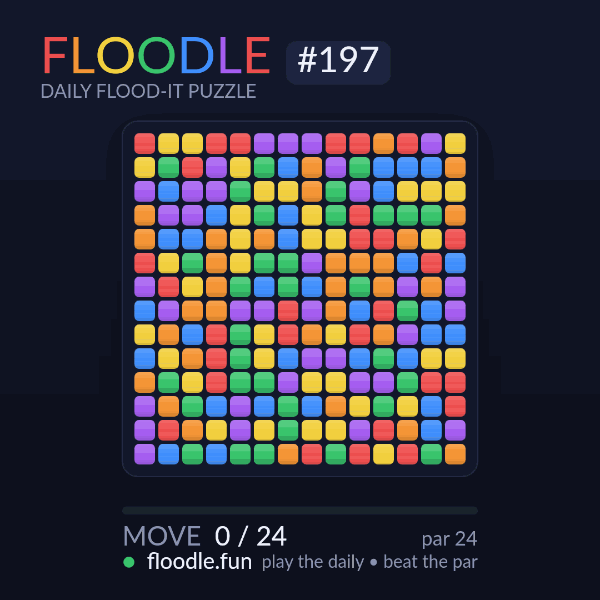 Floodle #197 solve animation