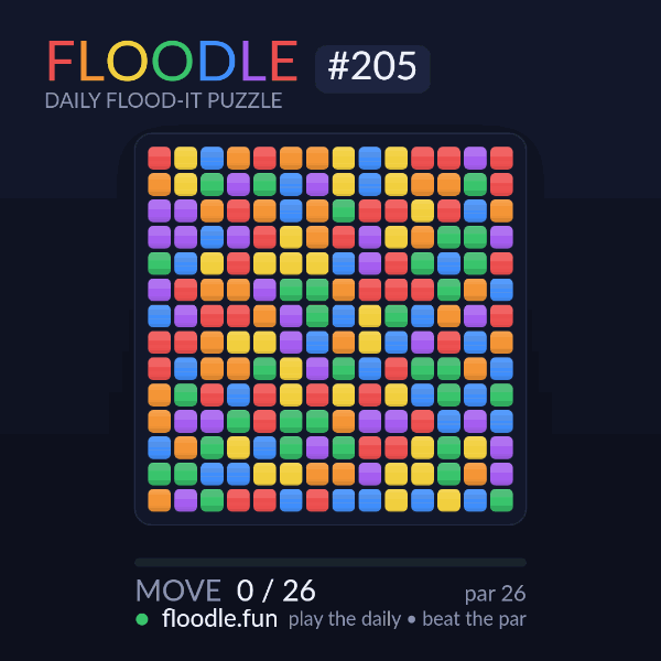 Floodle #205 solve animation