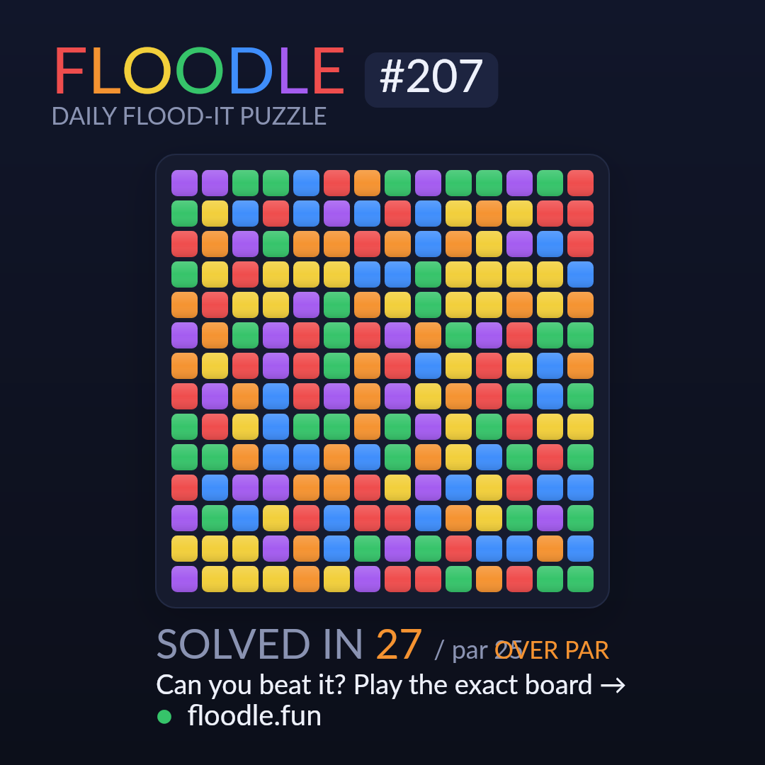 Floodle #207 starting board