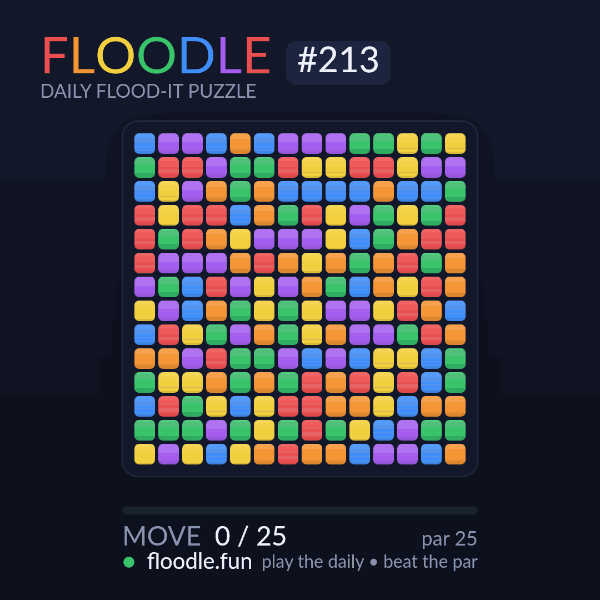 Floodle #213 solve animation
