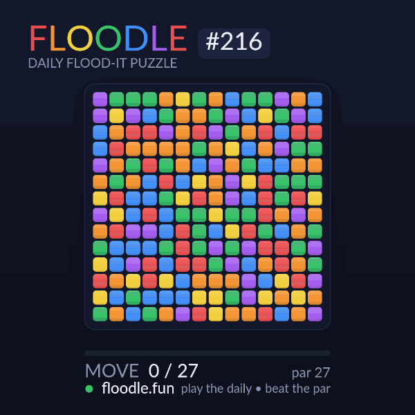 Floodle #216 solve animation