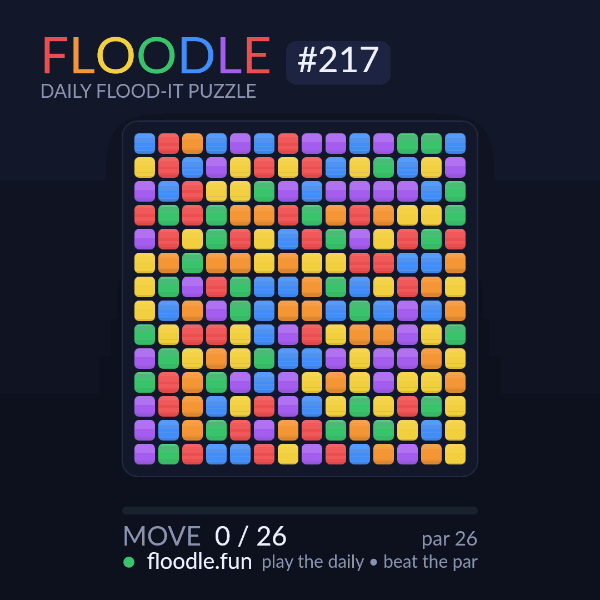 Floodle #217 solve animation