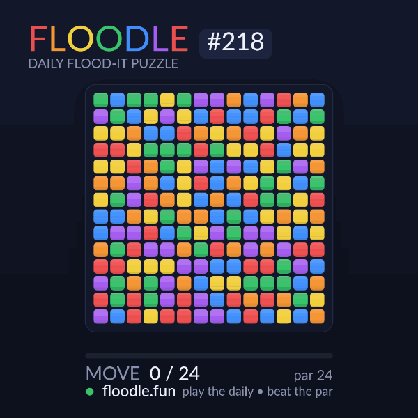 Floodle #218 solve animation