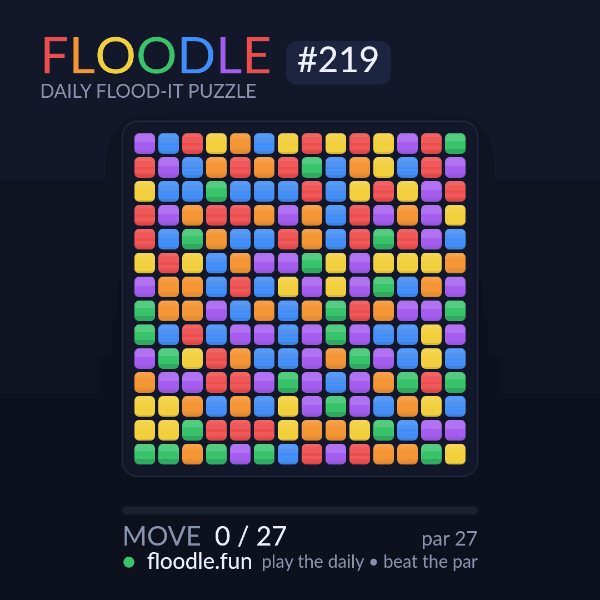Floodle #219 solve animation