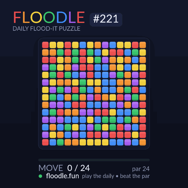 Floodle #221 solve animation