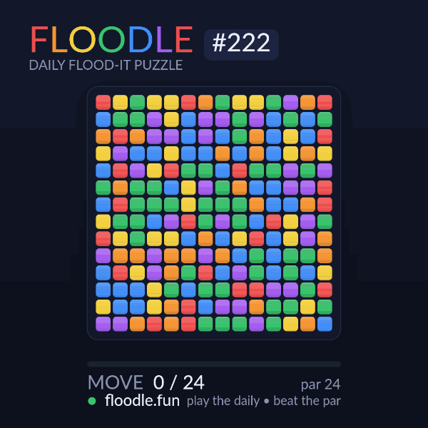 Floodle #222 solve animation