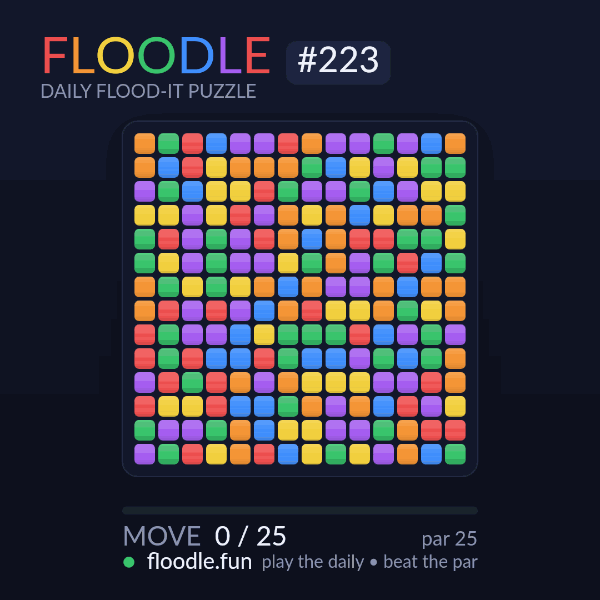 Floodle #223 solve animation