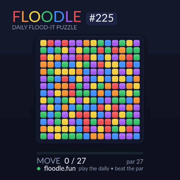 Floodle #225 solve animation