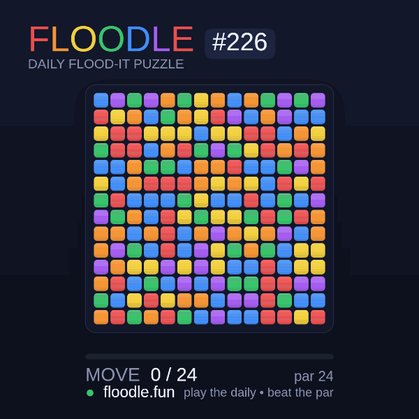 Floodle #226 solve animation