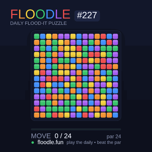 Floodle #227 solve animation