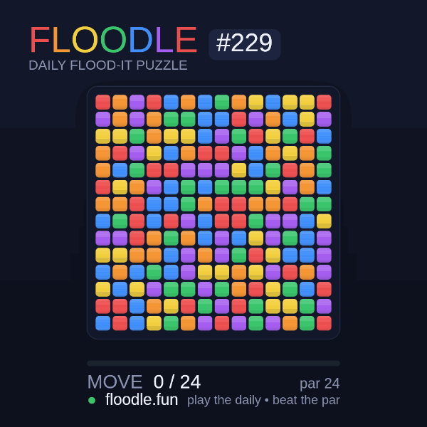 Floodle #229 solve animation