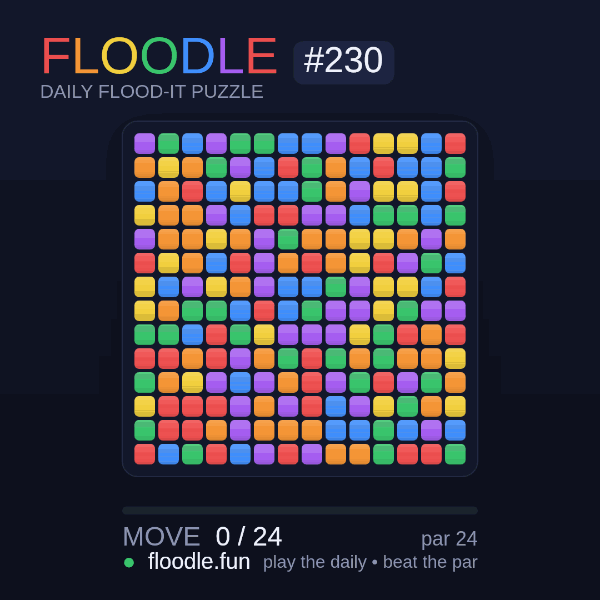 Floodle #230 solve animation