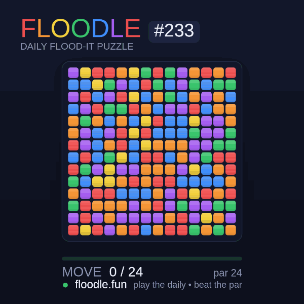 Floodle #233 solve animation