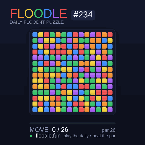 Floodle #234 solve animation