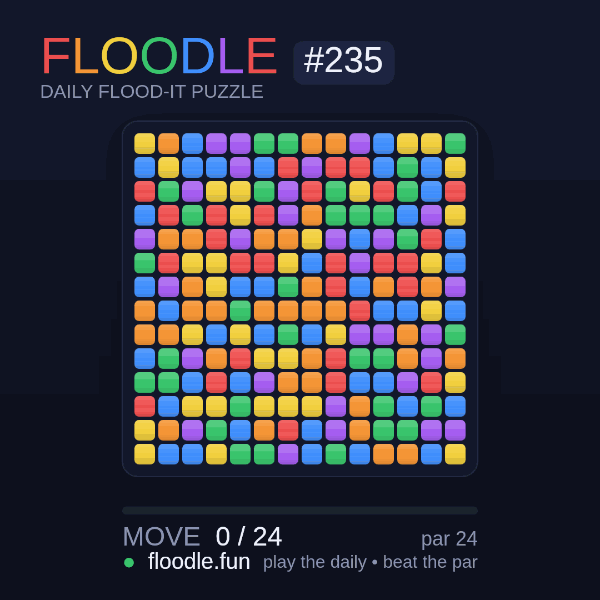 Floodle #235 solve animation